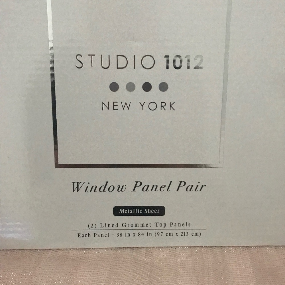 Metallic Sheer Window Panel Pair